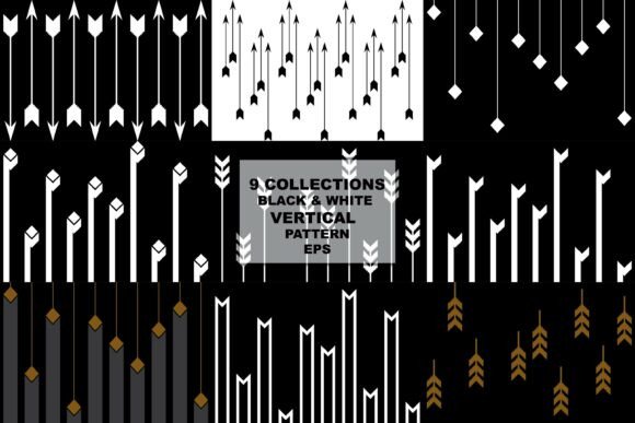 Black White Vertical Arrow Pattern: A Versatile Design Element