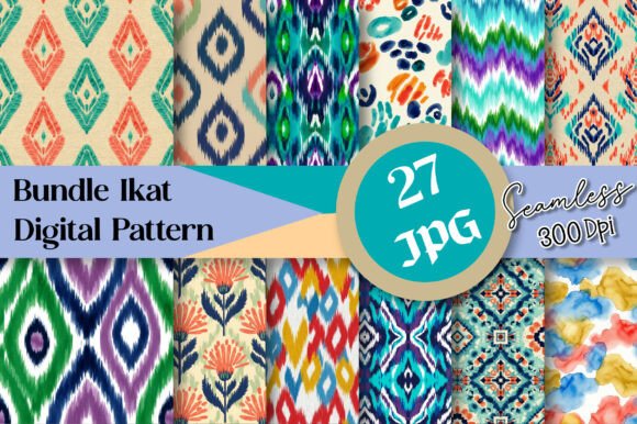 Bundle Ikat Digital Pattern