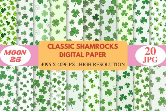 Classic Shamrocks Digital Paper: A Versatile Resource for Creative Projects