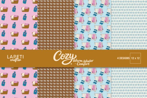 Cozy Winter Digital Papers 12x12: Elevate Your Creative Projects with Warmth and Style