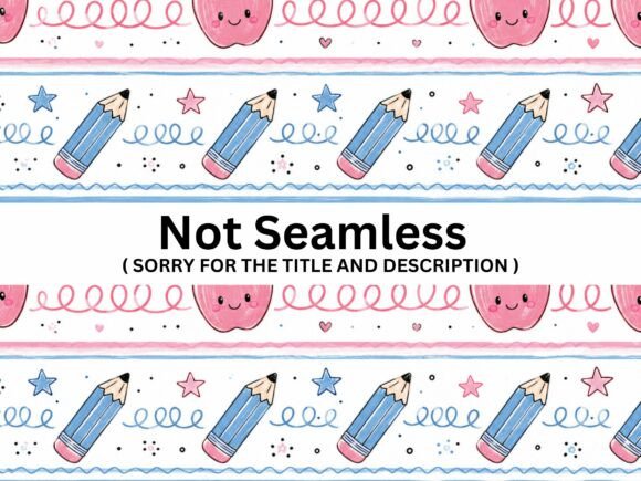 Cute Apple Pencil Seamless Pattern