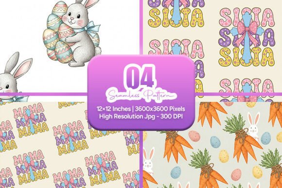 Easter Bunny Mama Seamless Pattern: A Perfect Blend of Festivity and Creativity