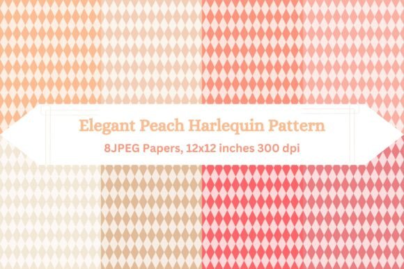 Elegant Peach Harlequin Pattern