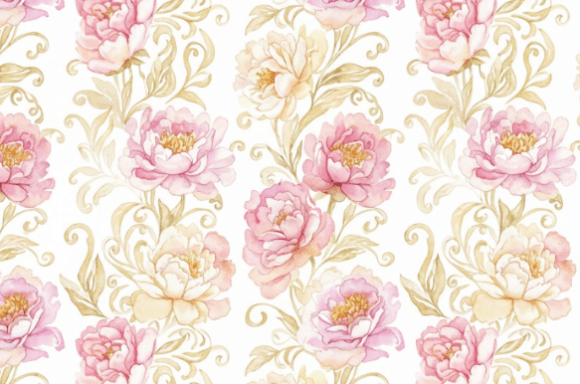 Elegant Watercolor Floral Stripe Pattern: A Timeless Choice for Creative Expression