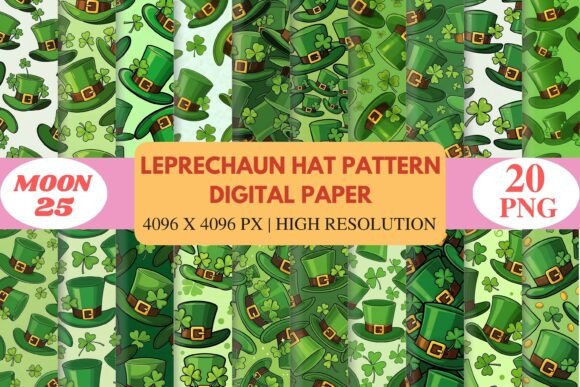 Enhance Your Creative Projects with Leprechaun Hat Pattern Digital Paper