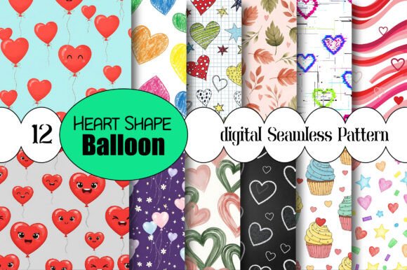 Heart Shape Balloon Seamless Pattern: A Romantic Addition to Your Creative Projects