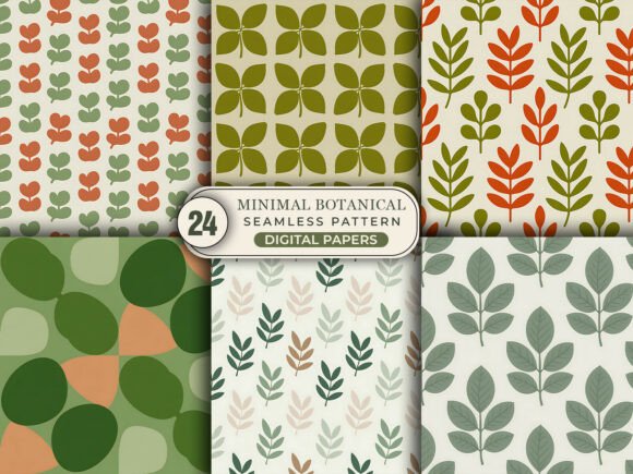 Minimal Botanical Paper Bundle