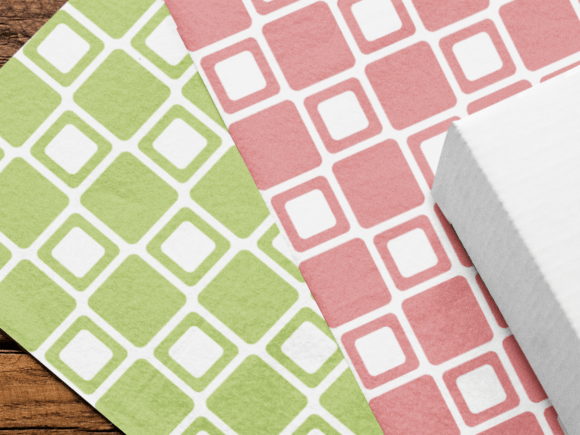 Pastel Curved Squares Digital Pattern