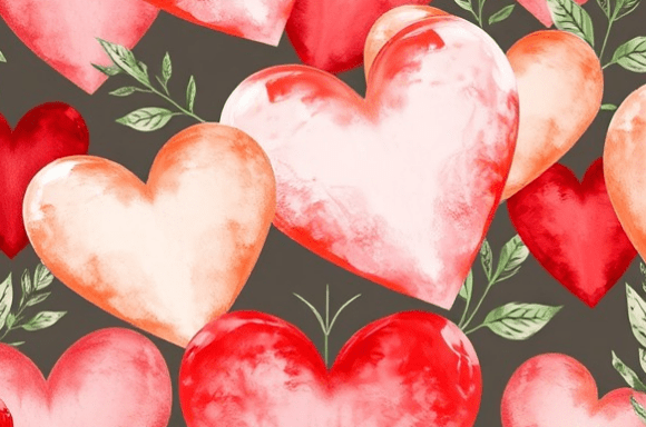 Romantic Watercolor Hearts: A Beautiful Blend of Art and Emotion