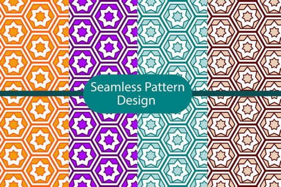Seamless Geometric Hexagon Star Pattern