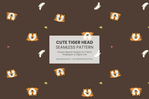 Unlocking the Potential of Your Cute Tiger Head Seamless Pattern