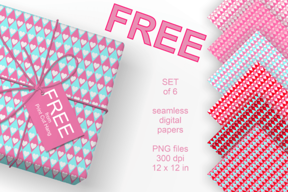 V-Day FREE Seamless Paper Set of 6