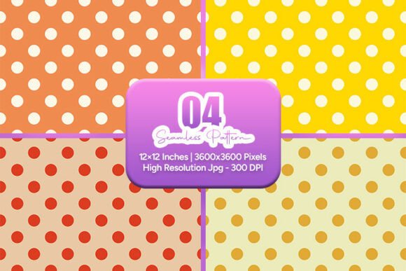 Warm Polka Dot Seamless Pattern Digital